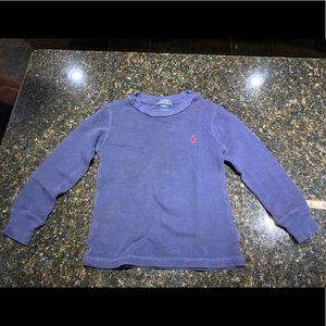 Kids Ralph Lauren Waffle Knit Long Sleeve Shirt